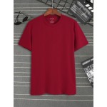 Men Solid Round Neck Tee